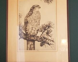Signed Etching. Tuttle?