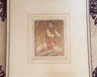 Goose Boy by Dorsey Potter Tyson. Limited Edition Print 