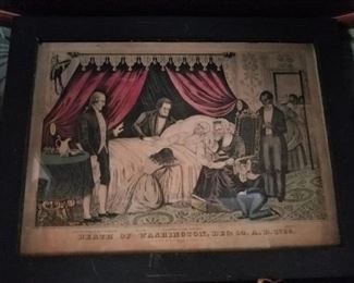 Death of Washington. Currier and Ives print
