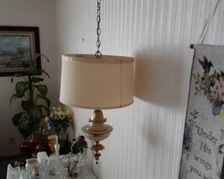 Vintage Stiffel Hanging Swag Lamp