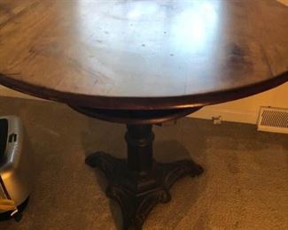 Antique Table with Iron Pedastol https://ctbids.com/#!/description/share/342910
