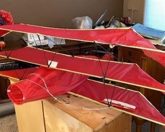 Tri-wing kite with string and handle. Barely used.