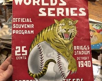 1940 Detroit Tigers World Series program