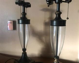 Lamps ( marble base) with shades