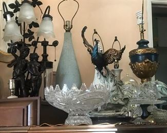 Crystal and lamps