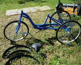 Brand new never assembled 3 wheel bicycle right out of the box