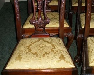 Carved Mahogany Chippendale side chair