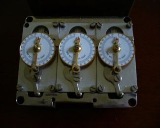 A circa 1910 Moser Triple clockwork time lock for a bank safe