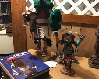 Two Hopi Indian figures with book