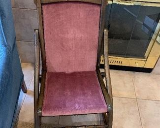 antique folding rocker $40