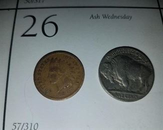 100's of Indian head and buffalo nickles