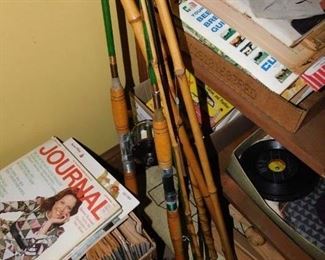 Old Fishing Reel and Rods
