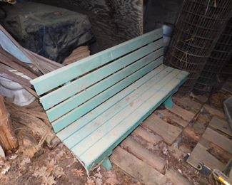 Green Paint Bench