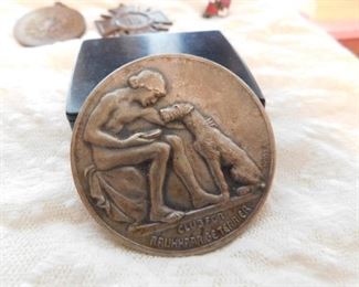 1935 German Dog Club Medal with Presentation on Back