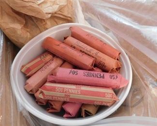Rolls of Wheat Pennies