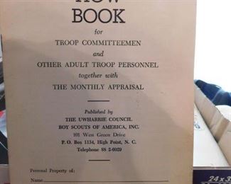 Uwharrie Council Boy Scout Paperwork