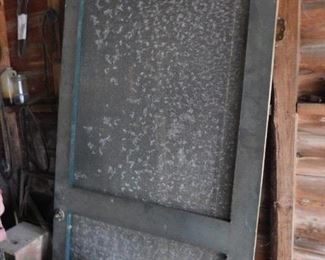 Old Green Paint Screen Doors