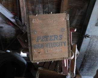 Several Old Wooden Ammunition Boxes