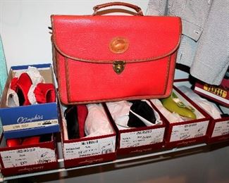 Dooney & Bourke briefcase, ladies shoes - most are size 9-9.5 - designer names - many Salvatore Ferragamo, Cole Haan, Stewart Weitzman, UGGS, Etienne Aigner, and more!