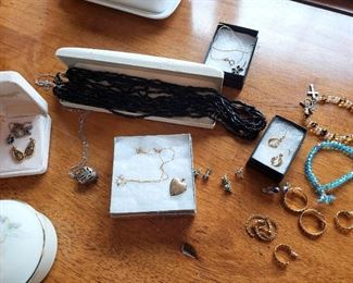 Jewelry - mostly costume but some sterling and gold