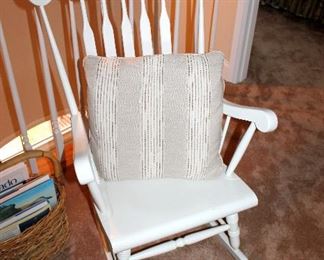 White rocking chair