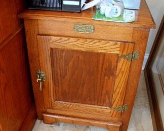 White Clad end table / cabinet