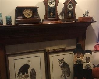 Antique clocks, Ray Harm artwork