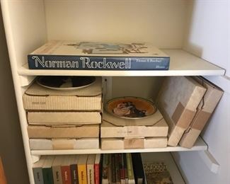 Norman Rockwell plates and books