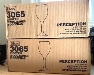 4 dozen new wine glasses