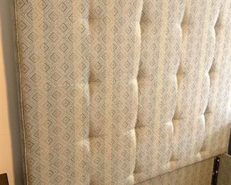 Upholstered queen bed & frame (no mattress)
