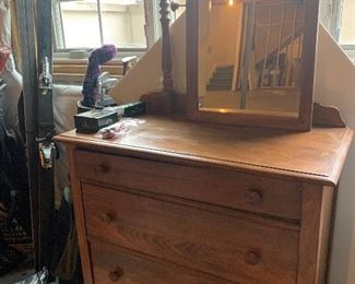 ANTIQUE/vintage dresser with mirror;  $75