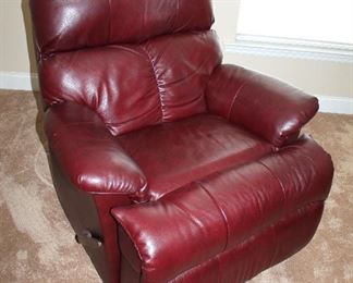 #11 - Flexsteel Burgundy Leather Recliner Chair
