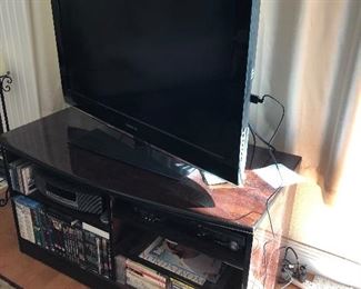 Tv, TV stand loads of movies DVD'S CD'S