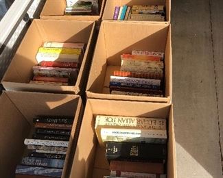 About 30 boxes of books! Mostly novels and art books