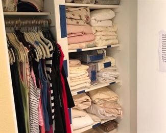 New sheets and towels -tons of clothes 0 lots of NRA and Gun Rights Caps and accessories - she was a published of a Gun Industry magazine