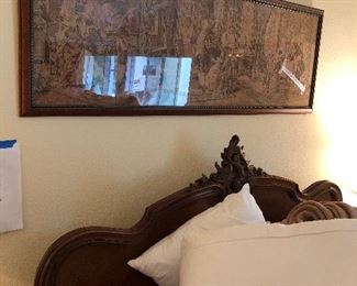 head board of French Bed Full size - French tapestry