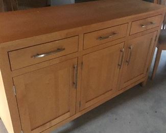 Amish made hutch, table and chairs with shaker legs