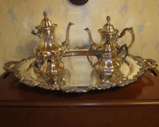 Silver coffee/tea service.