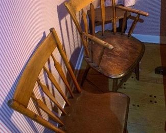 Antique arrow back chairs