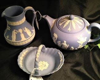 Three of many blue Wedgwood selections