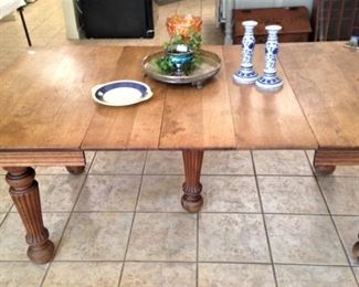 Large antique table with center support