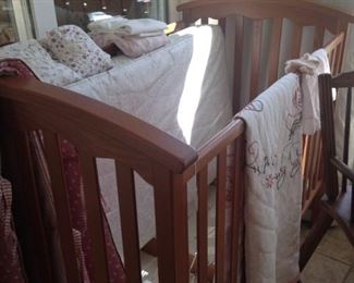 Baby crib and bedding