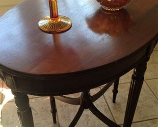 Oval antique side table