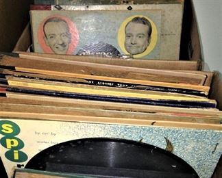 Some of the many  78 and 45 records