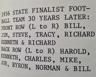 1956 State Finalist Football Team - 30 years later