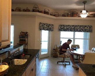 Trying to show the Longaberger Baskets on the above shelf 