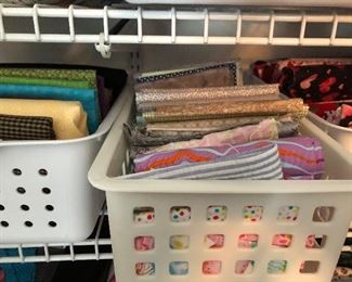 Containers full of fabric