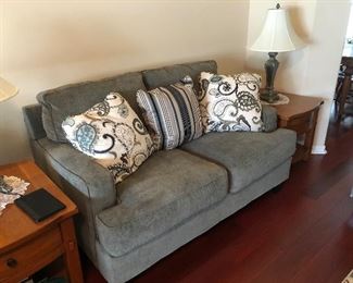 Beautiful gray sofa & matching love seat