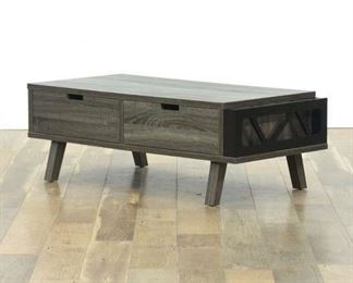 Contemporary Rustic Coffee Table W Storage
