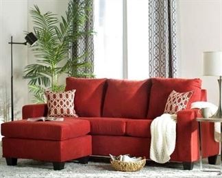 Morpheus 82.5" Reversible Sectional In Burgundy